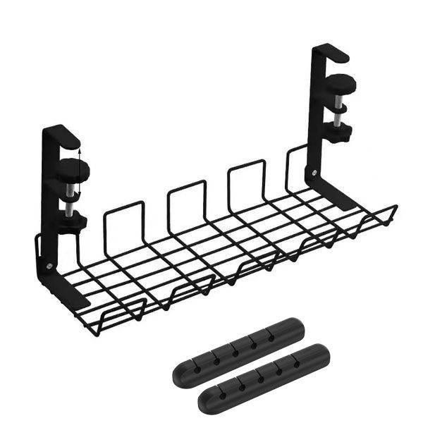 Under Desk Cable Organizer Chic Wire Storage Rack for Power Line Management