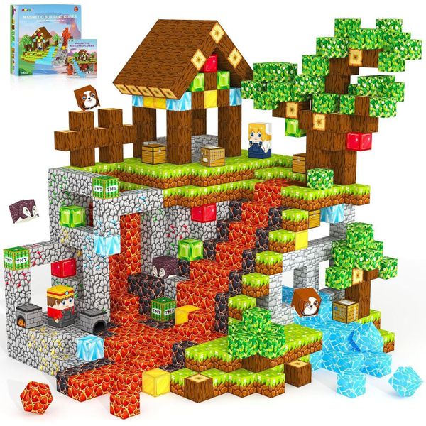 100 Magnetic Building Blocks, Educational Building Toys Set - Pet Paradise