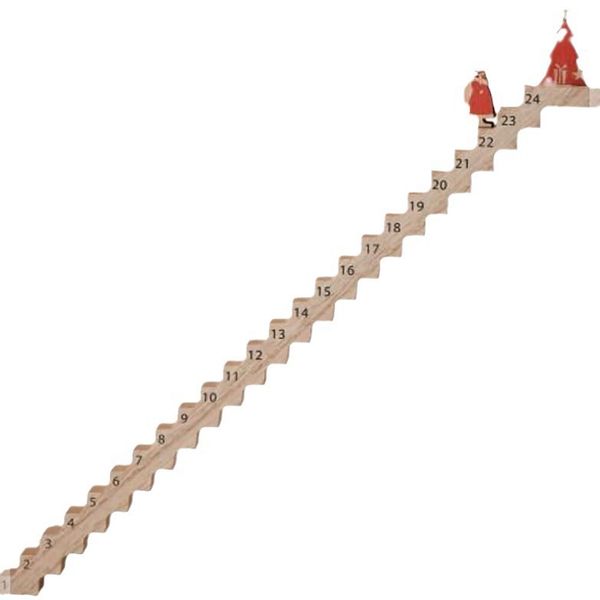 24-Day Christmas Advent Calendar - Santa Staircase Hanging Design