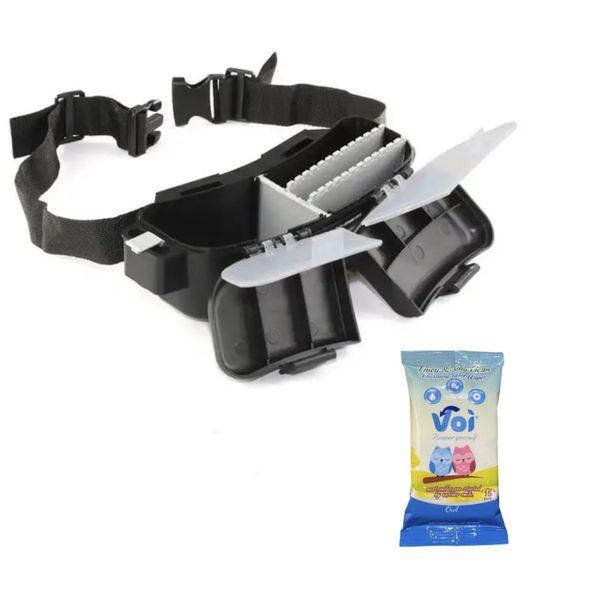 Fishing Bait and Tackle Belt With Fishing Wipes