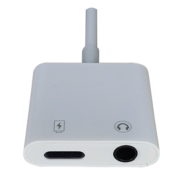 2-in-1 Lightning To 3.5mm Aux With Lightning Charging Port for iOS Adapter
