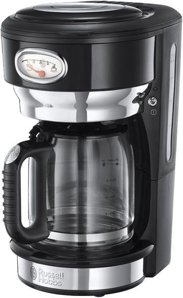 Russell Hobbs Retro Stainless Steel Coffee Maker - Black