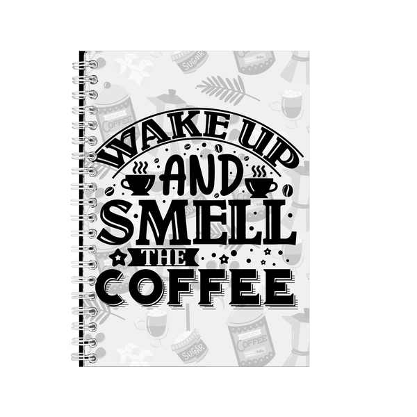 Smell Coffee A5 Notebook Pad with Lines Trendy Graphic Birthday Present 024