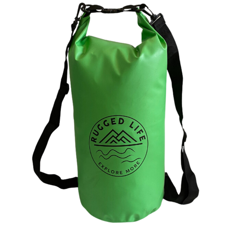 Rugged Life Heavy Duty 20L Dry Bag Waterproof Backpack Beach & Sports-Green Image