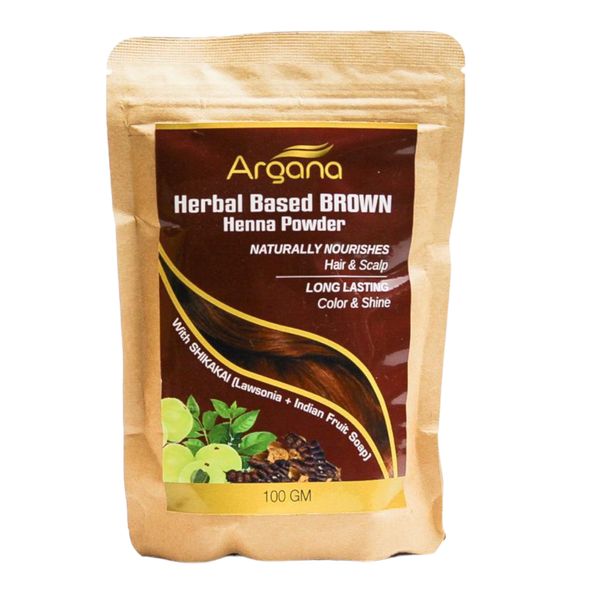 Argana Herbal Based Brown Henna Powder with Shikakai 100g