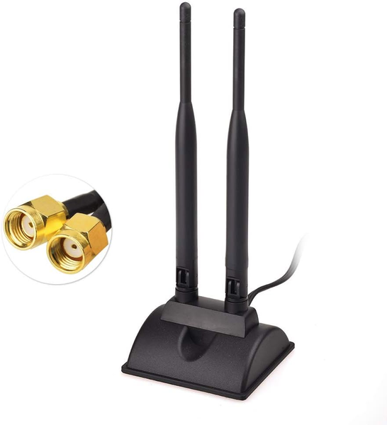 6dBi SMA Male 4G LTE Router Antenna, Dual Frequency Magnetic Antenna