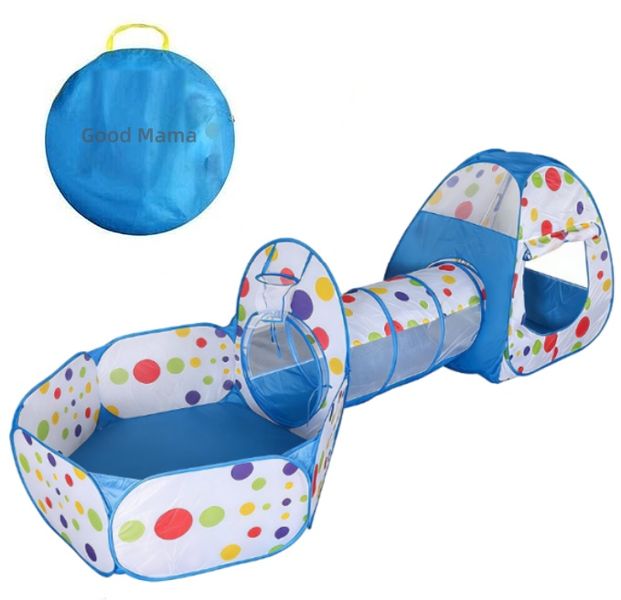 GoodMama Kids Foldable Play-Tent with Tunnel Playhouse Ball Pit