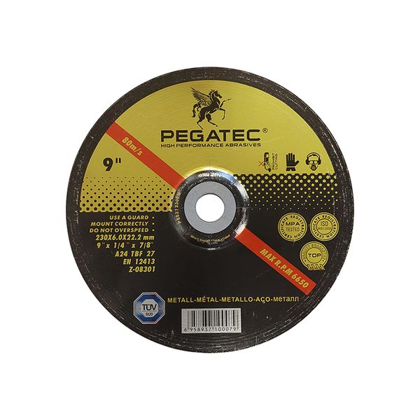 PEGATEC Steel Abrasive Cutting Disc 230mm x 3mm x 22.2mm