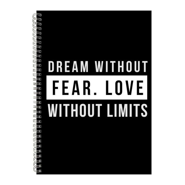 Without limits A4 Notebook Spiral Motivational Sayings Graphic Notepad 247