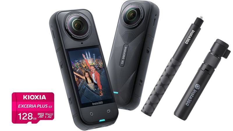 Insta360 X5 Standard Bundle with Bullet Time Bundle + 128GB SD Card