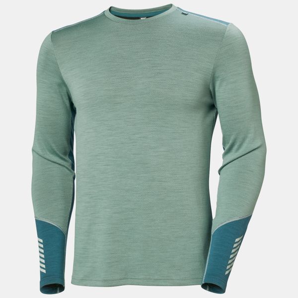 Helly Hansen Men's Lifa Merino Midweight 2-In-1 Crew Base Layer - Cactus
