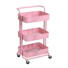 Carbon Steel Utility Storage Cart Home Use Rolling Cart Storage In