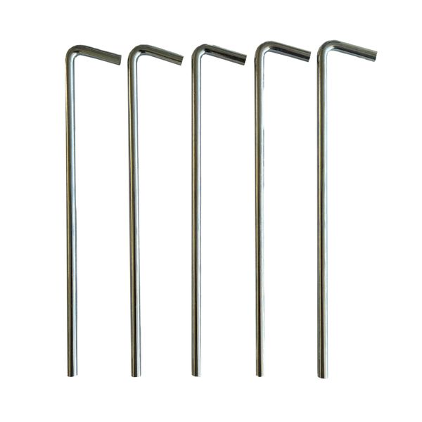 Campground Straight Heavy Duty Tent Peg - 200mm x 6mm - Pack of 5