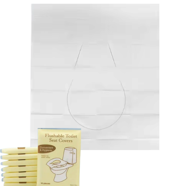 Flushable Toilet Seat Covers Travel Essentials Public Restrooms - 30 Pack