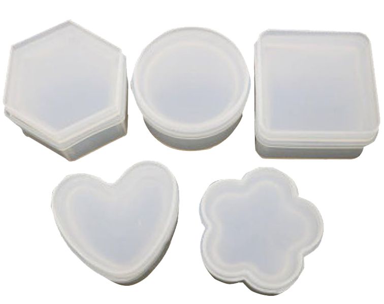 Silicone Jewelry Box Molds - Set of 5 (7cm each)