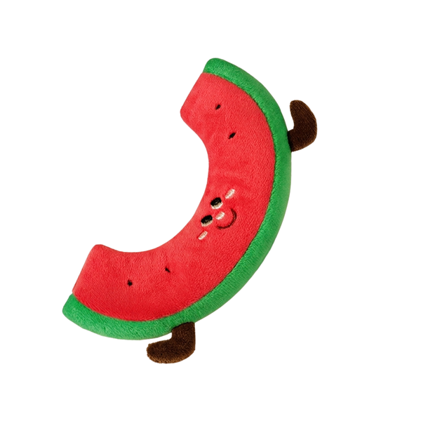 Cartoon Design Plush Watermelon Baby Toy - Red &amp; Green