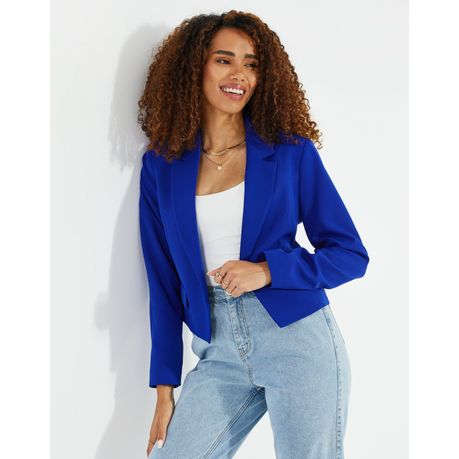 Threadbare Womens Cobalt Blue Cropped Blazer Shop Today. Get it Tomorrow takealot