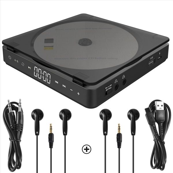 Compact Sports Cd Player Touch Button Rechargable Disc Player