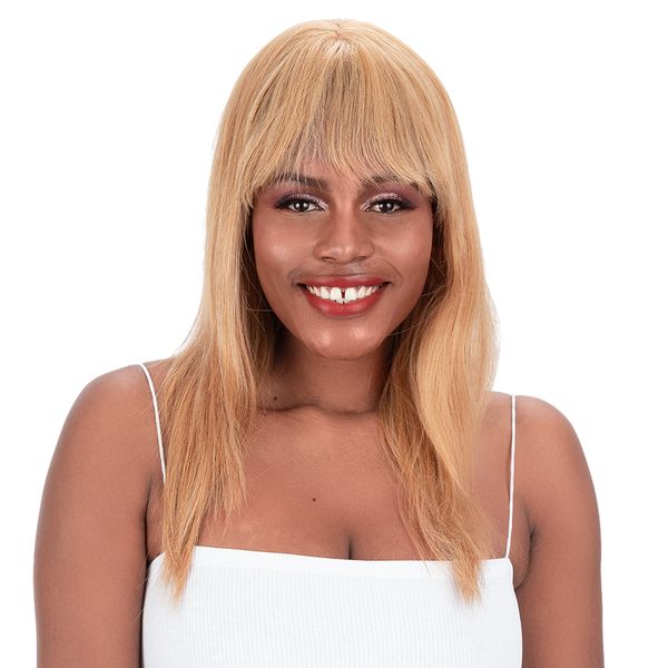 Joedir Blond Long Straight Brazilian Human Hair Wig For Women Rh901 F27/613