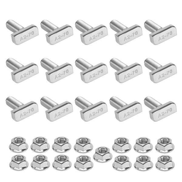 15Pieces T Slot Bolt Replacement,M8 X 20 Screws