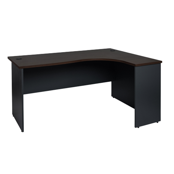 Corner Desk Left - Walnut/dark Grey