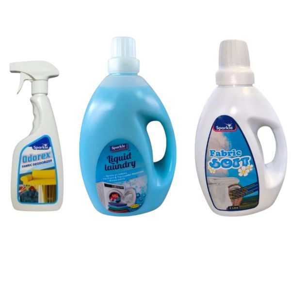 Sparkle Combo - Odorex Fabric Deodorizer, Liquid Laundry, Fabric Soft