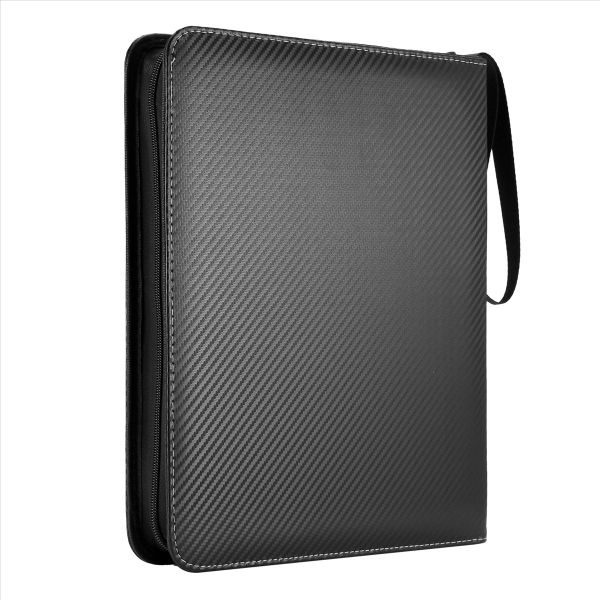 Trading Card Binder 9 Pockets Baseball Card Binder Sleeves Black
