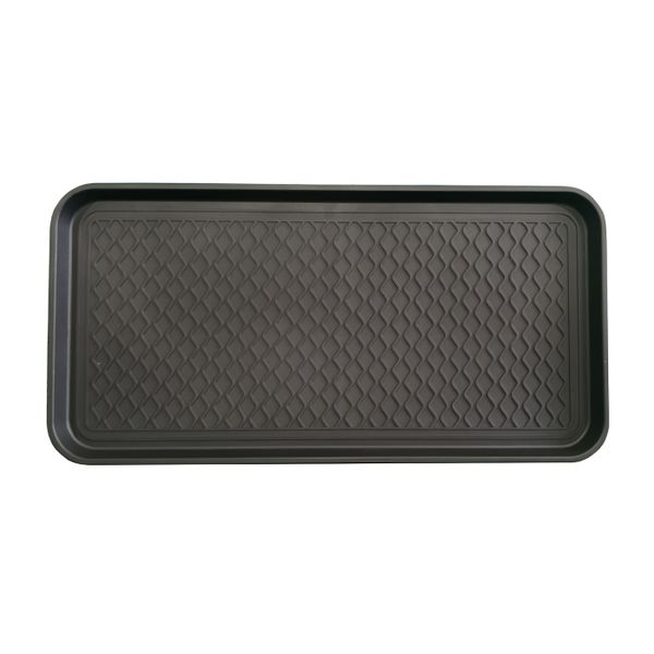 75.5x38x3cm Plastic Boot Tray for Entryway, For Porch &amp; Garage - Black