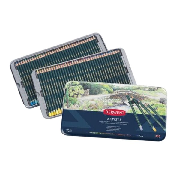 Derwent Art Assorted Pencils - Tin of 72 - 32097