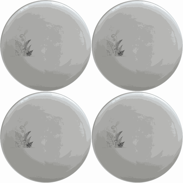 Aroids Ferns Dinner Plate Set of 4 - Range 2