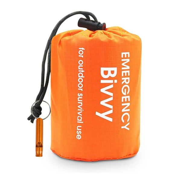 Emergency Sleeping Bag, Survival Sleeping Bivouac Bag With whistle