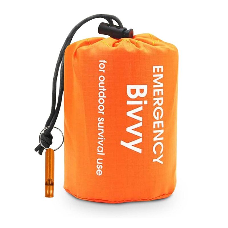 Emergency Sleeping Bag, Survival Sleeping Bivouac Bag With whistle