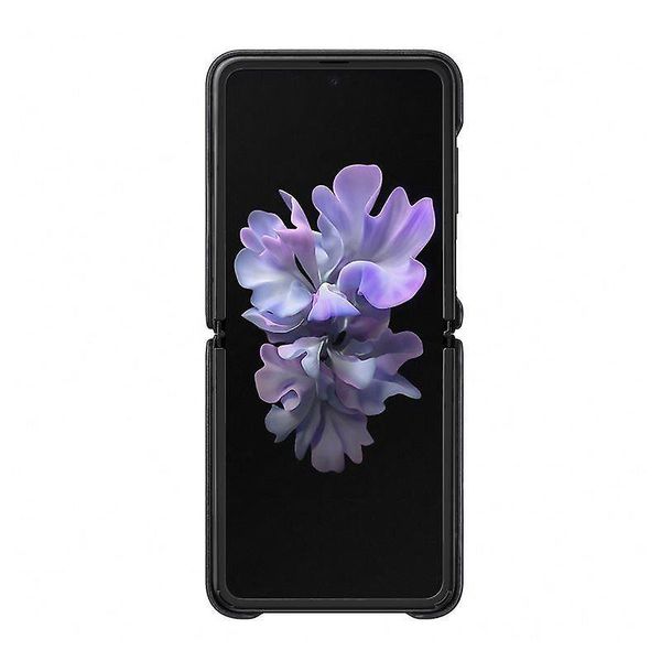 Samsung Galaxy Z Flip Leather Cover - Black