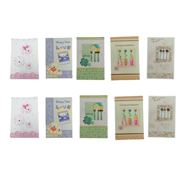 Love Theme Greeting Cards - Pack of 10