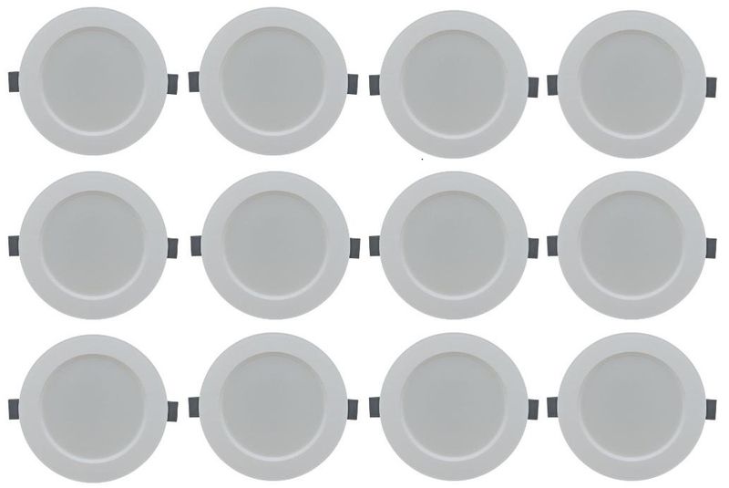 Hello Today LED Concealed Round Panel Light 12w Cool White - 12 Pack