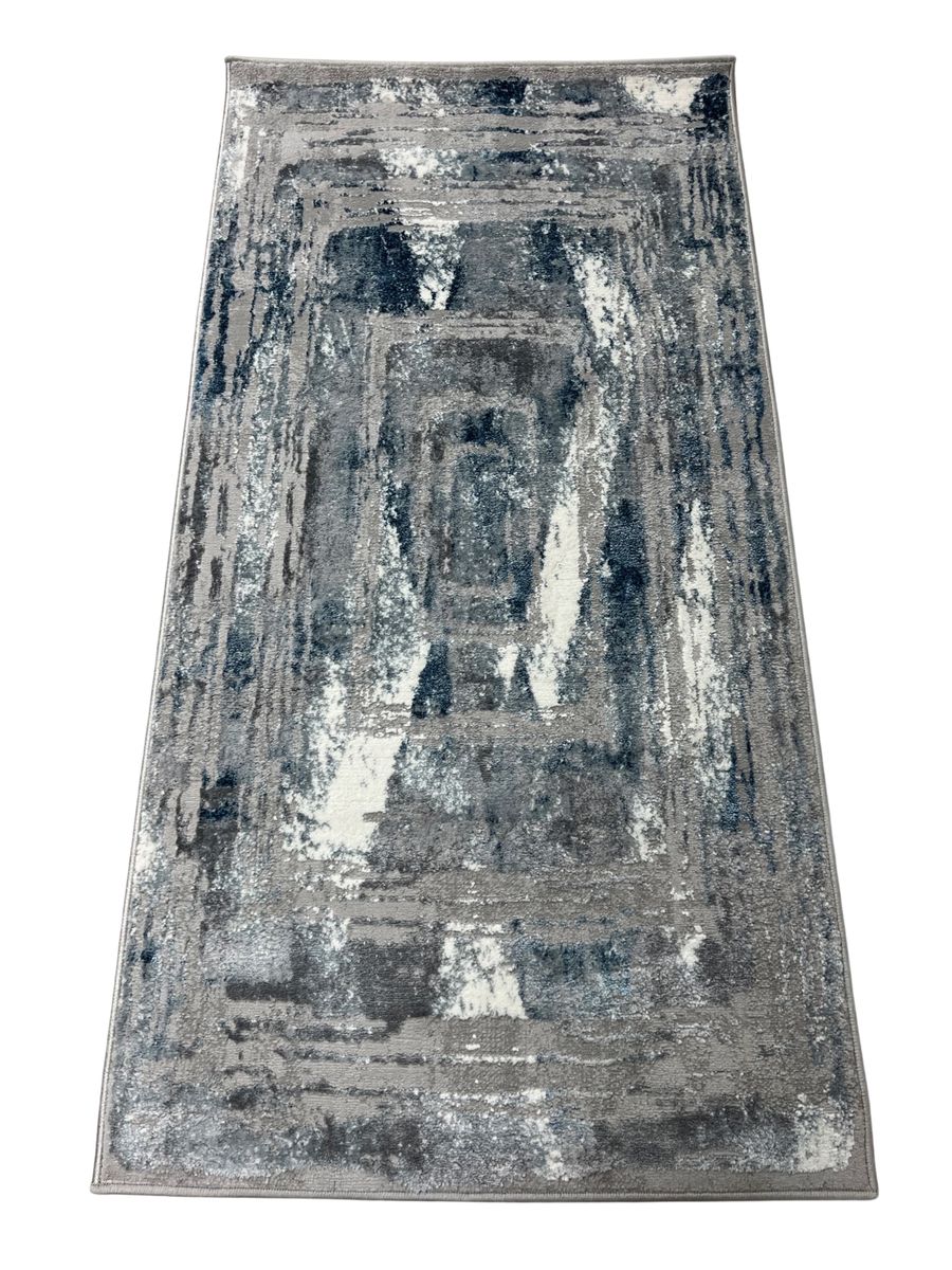 Abstract Grey & Blue Rug/Runner 150 x 80 cm Shop Today. Get it