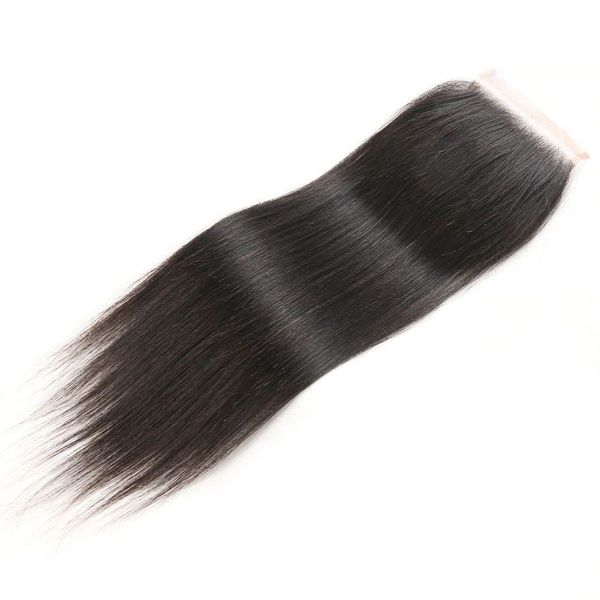 Straight 8Inch Free Part 4 x 4 Closures Brazilian Human Hair Closure