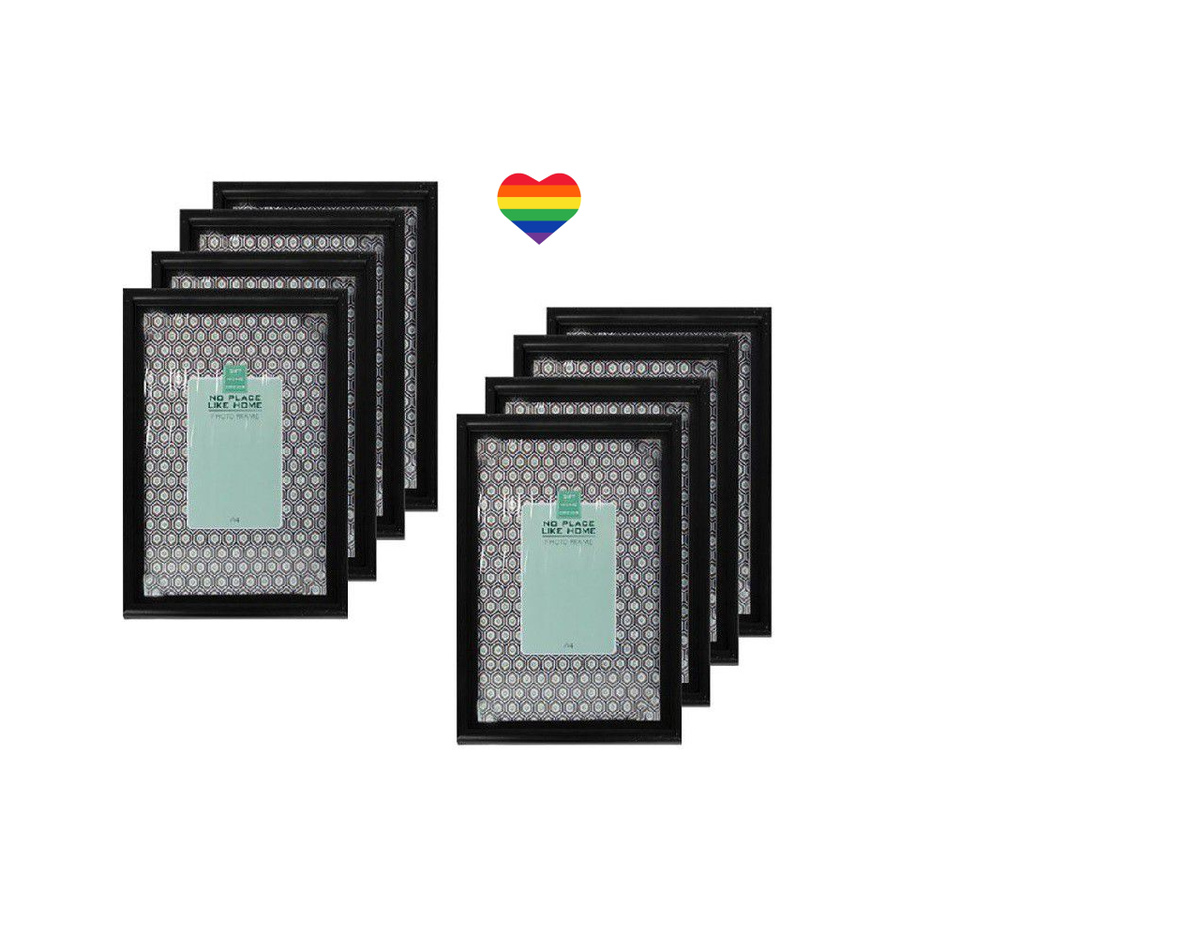 A4 Black Picture Frames for Photo & Certificate with Heart Sticker 8