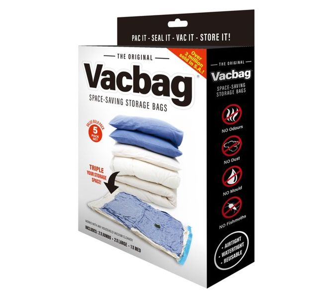 5 x Vacbag Blue and Transparent