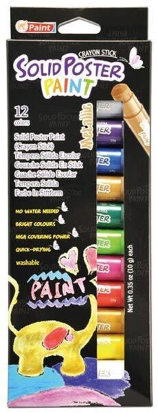 KB Solid Poster Paint Metallic 12 Colours