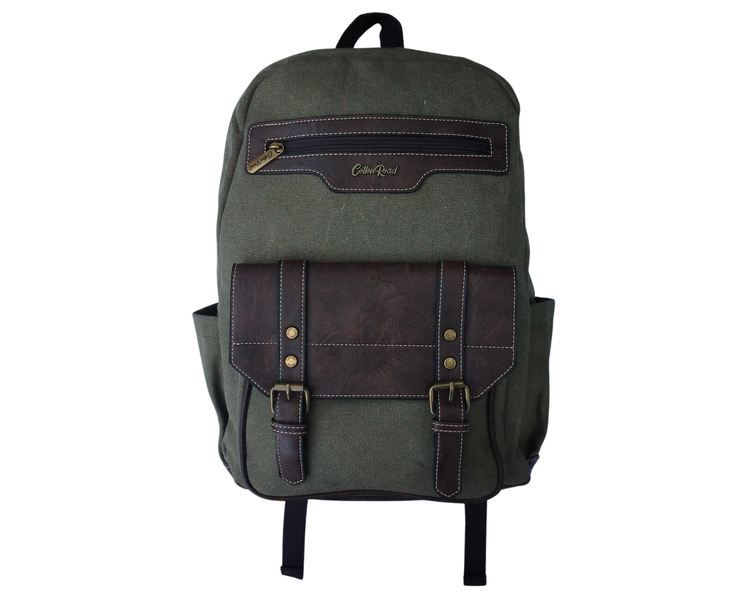 Cotton Road Vintage Canvas Backpack - Travel, School &amp; Laptop Bag
