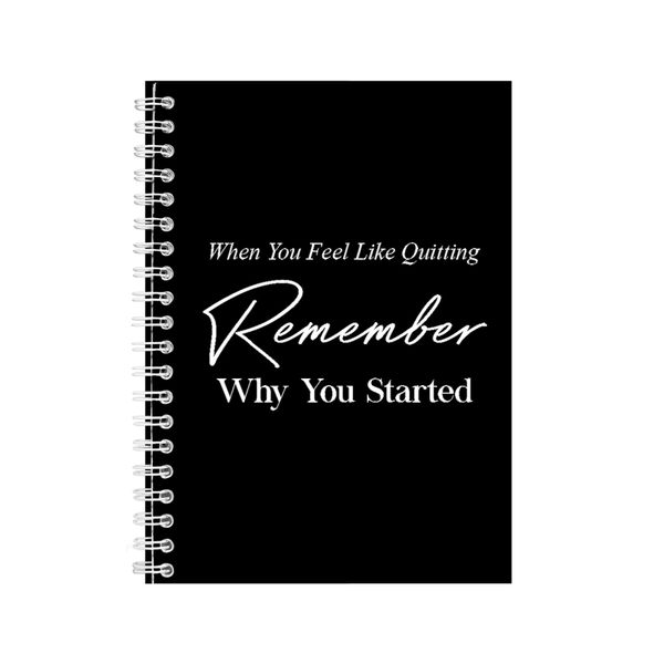 Remember A5 Notebook Spiral Lined Motivational Sayings Graphic Notepad 160