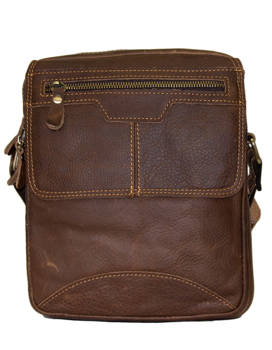 Fino GSX-029 Unisex Full Grain Genuine Leather Sling Bag – Brown | Shop ...