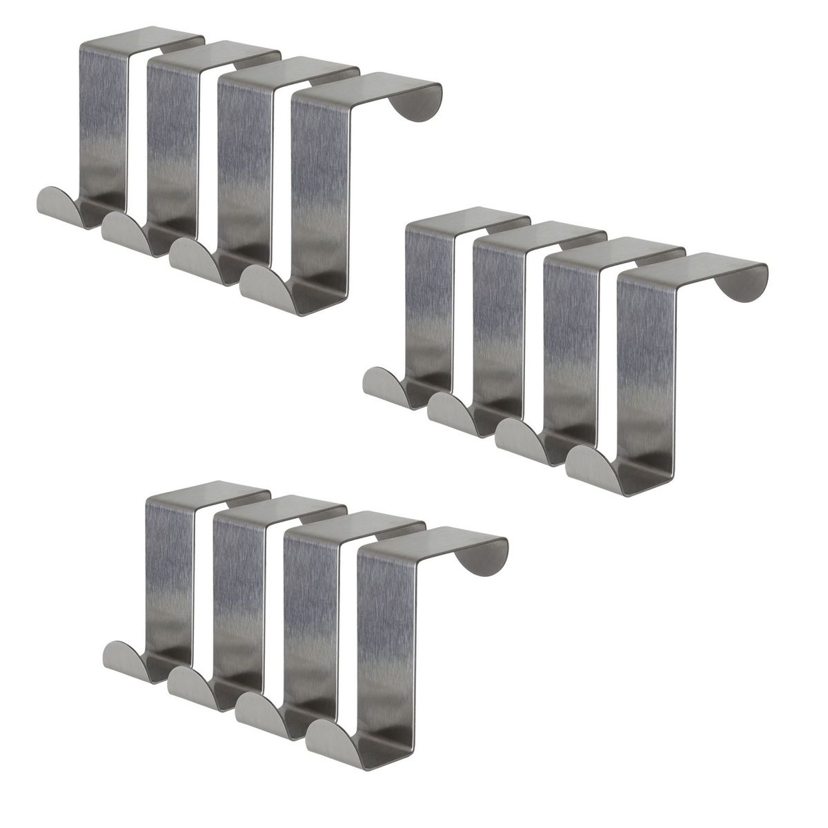 Stainless Steel Metal Over Door Hooks (Set of 12) | Shop Today. Get it ...