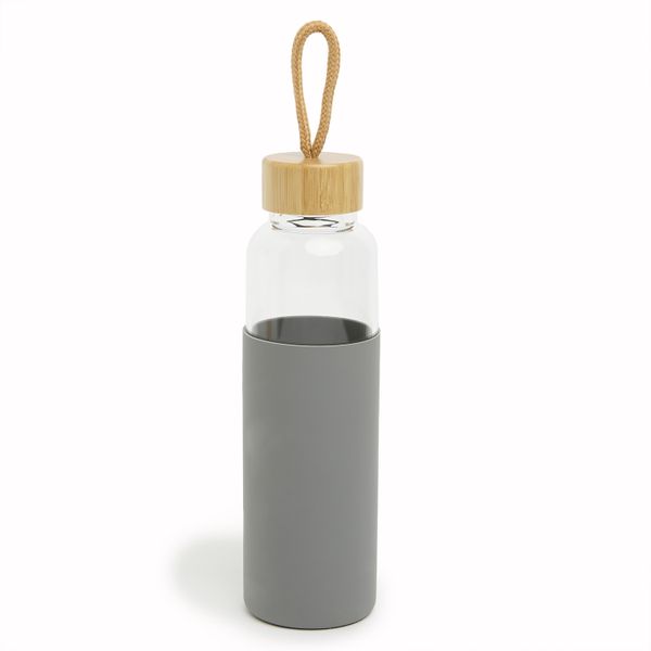 George &amp; Mason - Glass Bottle with Silicone Sleeve - Grey
