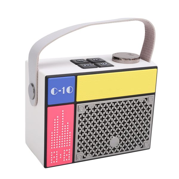 BT Speaker, 5W, Pixels Style, White