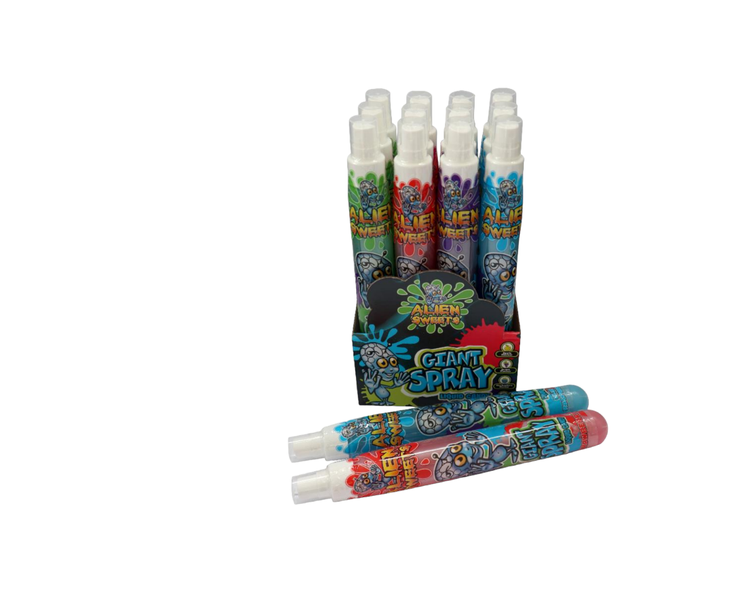 Alien Sweets Giant Liquid Fruit Spray Pack of 12