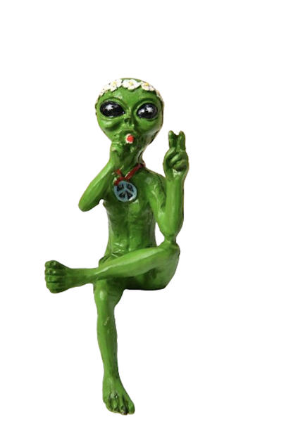 Lucky Resin Alien Pease Loving Ornament