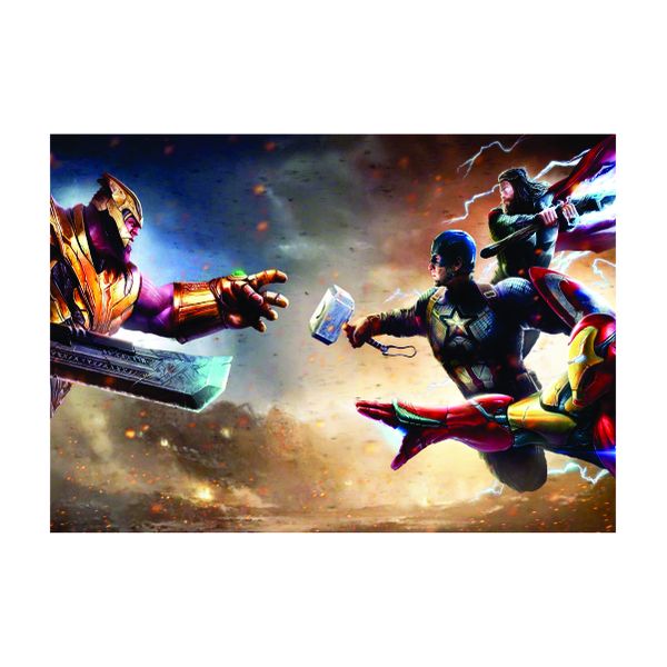 Golden Thanos and Avengers - A1 Poster