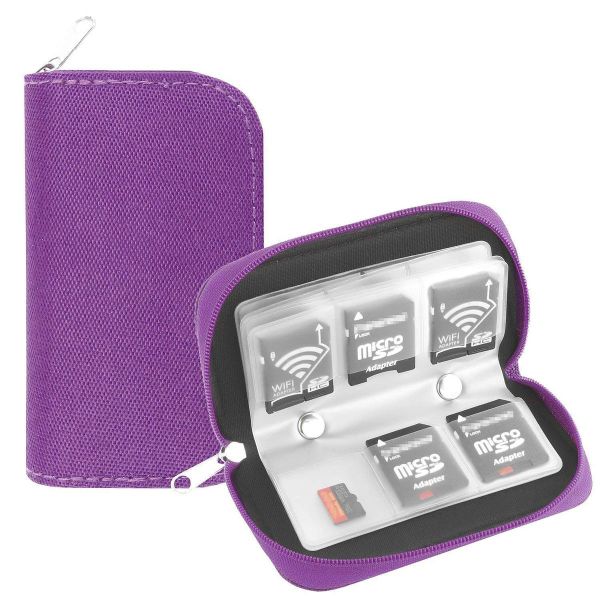 2 Pack Memory Card Storage Carrying Pouch Case Holder Wallet For CF/SD/SDHC
